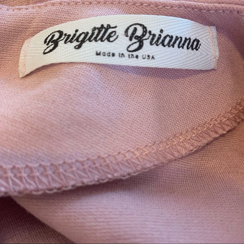 Brigitte Brianna Dusty Mauve Peplum Dress Size Small - Picture 7 of 9